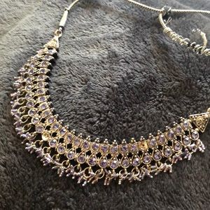 Lavender and silver necklace